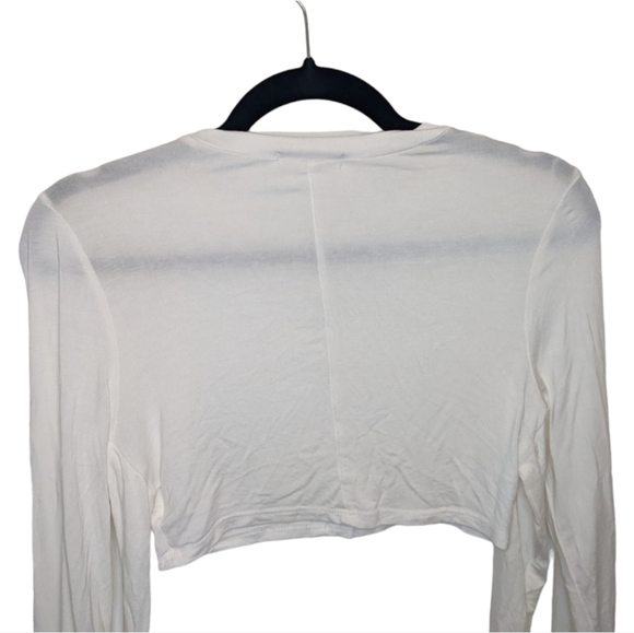 Fashion Nova All Wrapped Up Ivory Crop Wrap Top XS ✨ - Picture 11 of 11